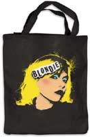 Blondie- Face on a black tote bag