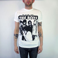 Boys- To Hell With on a white slim fit shirt