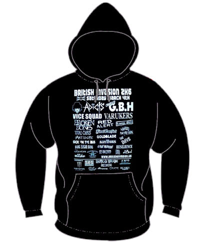 British Invasion 2K6 on a black hooded sweatshirt (Sale price!)
