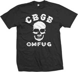 CBGBs- Skull on a black shirt