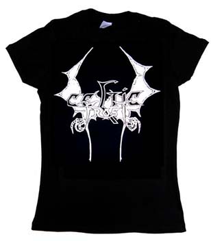 Celtic Frost- Wings on a black girls fitted shirt