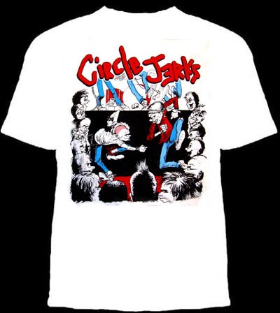 Circle Jerks- Pit Scene on a white shirt