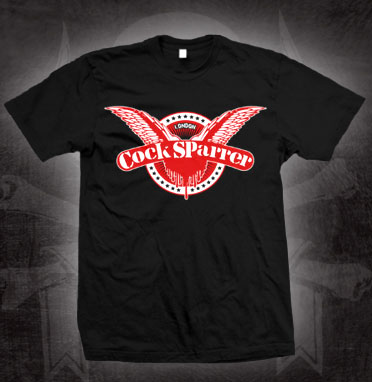 Cock Sparrer- London Stars on a black shirt