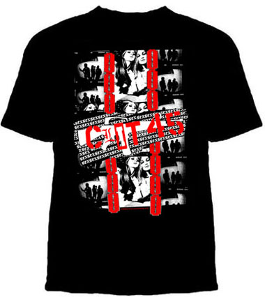 Clit 45- Razor Blades on a black shirt (Sale price!)