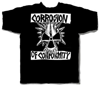 Corrosion Of Conformity- Skull on a black shirt