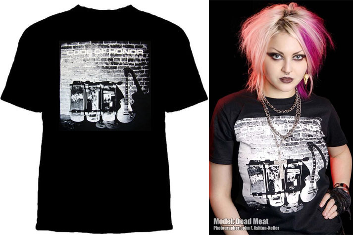 Code Of Honor- Fight Or Die on a black shirt