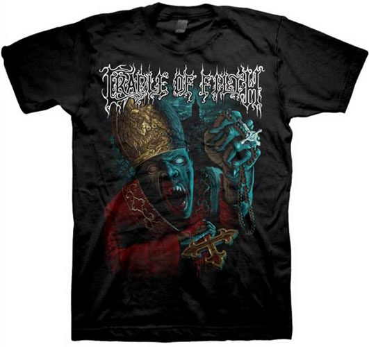 Cradle Of Filth- Vampire Priest on a black shirt