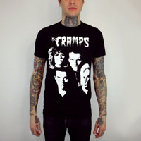 Cramps- Band Pic on a black slim fit shirt