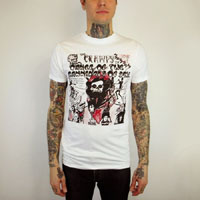 Cramps- Dance Of The Cannibals Of Sex on a white slim fit shirt