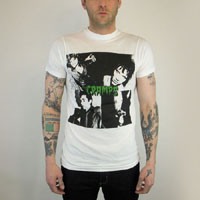 Cramps- Faces on a white slim fit shirt
