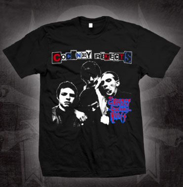 Cockney Rejects- The Greatest Cockney Rip Off on a black shirt