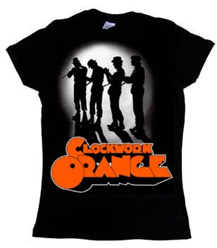 Clockwork Orange- Tunnel Clap on a black girls fitted shirt