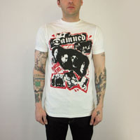 Damned- Smash It Up on a white slim fit shirt