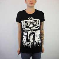 Damned- Smash It Up on a black girls fitted shirt