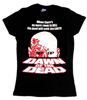 Dawn of The Dead- When Hell Is Full on a black girls fitted shirt