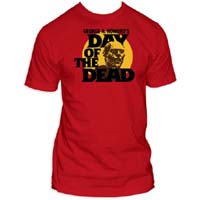 Day Of The Dead- Zombie Head on a red shirt