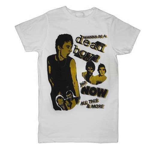 Dead Boys- Join Now on a white slim fit shirt