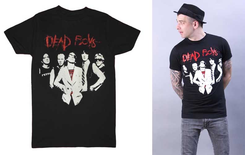 Dead Boys- Band Pic on a black slim fit shirt