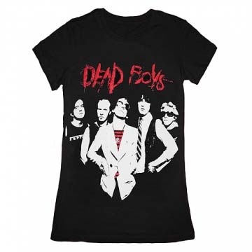 Dead Boys- Band Pic on a black girls fitted shirt