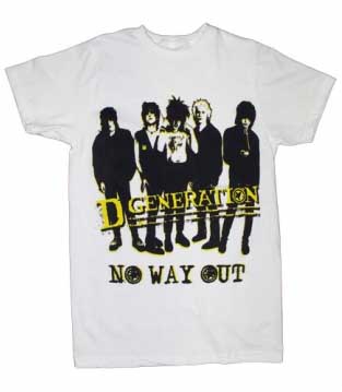 D Generation- No Way Out on a white slim fit shirt