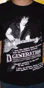 D Generation- Picture And Lyrics on a black shirt (Sale price!)