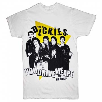 Dickies- You Drive Me Ape on a white slim fit shirt