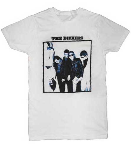 Dickies- Band Pic on a white slim fit shirt