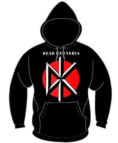 Dead Kennedys- DK on a black hooded sweatshirt