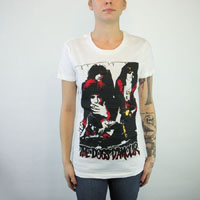 Dogs D'Amour- Band Pic on a white girls fitted shirt