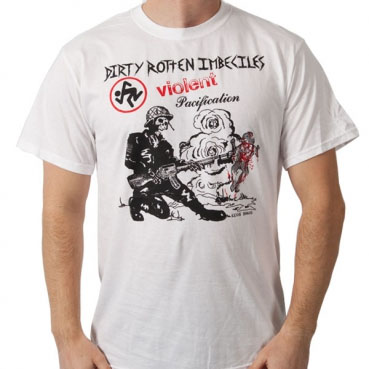 DRI- Violent Pacification on a white shirt