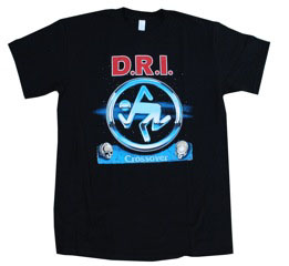 DRI- Crossover on a black shirt