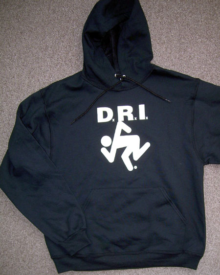 DRI- Skanker on a black hooded sweatshirt