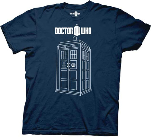 Dr. Who- Tardis on a navy shirt