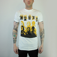 Eater- Band Pic on a white slim fit shirt