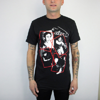 Eater- Band Pics on a black slim fit shirt