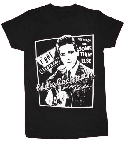 Eddie Cochran- C'Mon Everybody on a black slim fit shirt