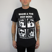 Eddie & The Hot Rods- Do Anything You Wanna Do on a black slim fit shirt