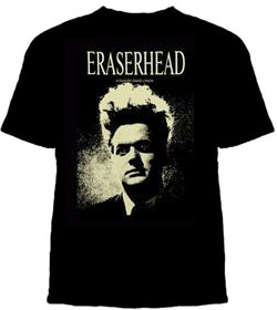Eraserhead- Face (Bleachout Print) on a black shirt