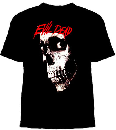 Evil Dead- Skull on a black shirt