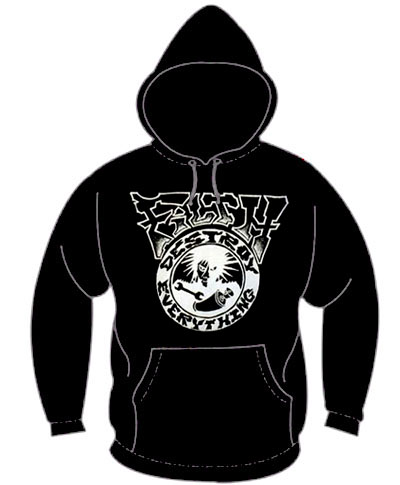 Filth- Destroy Everything on a black hooded sweatshirt