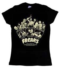 Freaks- The Story of The Love Life Of The Sideshow on a black girls fitted shirt