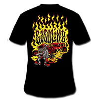 Gasoline Clothing- Logo on front, Rats Revenge on back on a black shirt