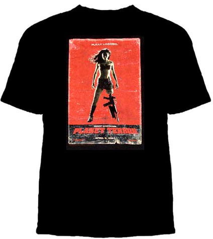Grindhouse- Planet Terror on a black shirt