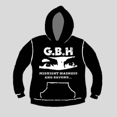 GBH- Midnight Madness on a black hooded sweatshirt