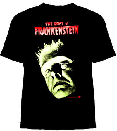 Frankenstein- Ghost Of Frankenstein on a black shirt (Sale price!)