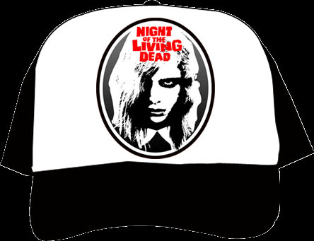 Night Of The Living Dead- Kyra on a black/white trucker hat