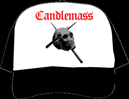 Candlemass- Skull on a black/white trucker hat