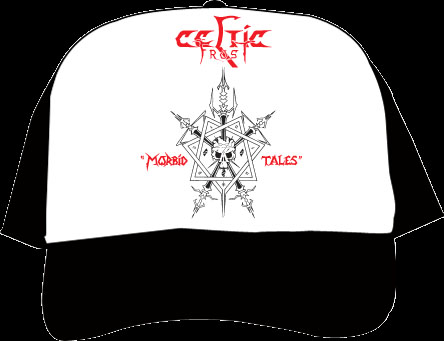 Celtic Frost- Morbid Tales on a black/white trucker hat