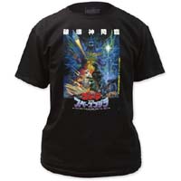 Godzilla- War Of The Monsters (Japanese Writing) on a black shirt
