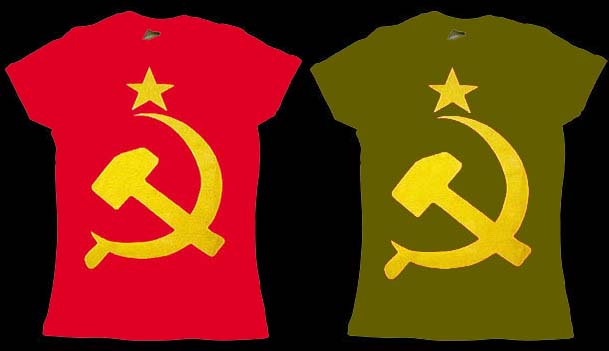 Hammer & Sickle on a girls fitted shirt